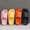 Smile Pop Rutschfeste Badezimmer-Duschhausschuhe für Damen, einfacher Stil, für drinnen und draußen, Freizeitschuhe, atmungsaktive Plateau-Sandalen 6