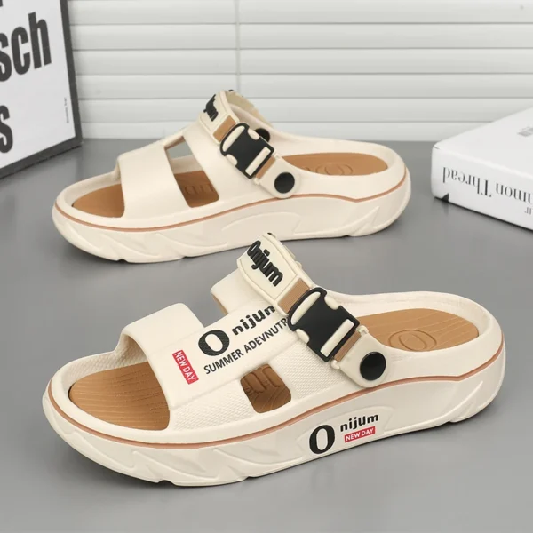 Sommer männer Hausschuhe Outdoor Sandalen Strand Bequeme Weiche Rutschen Clogs Casual Garten Schuhe Neue Männer Frauen Indoor Hause Hausschuhe 3