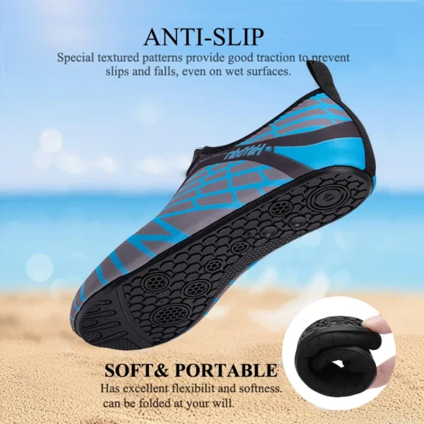 Unisex-Wasserschuhe für den Außenbereich, bequeme, schnell trocknende Strandsocken, Barfußschuhe, Herren und Damen, Schwimm-Sneaker, Yoga-Freizeitschuhe 4