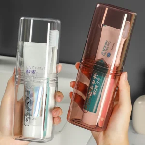 Zahnbürstenbehälter, transparent, tragbar, für Zuhause, Zahnpasta-Etui, Outdoor, Geschäftsreise, Zubehör, Zahnbürsten-Aufbewahrungsbecher