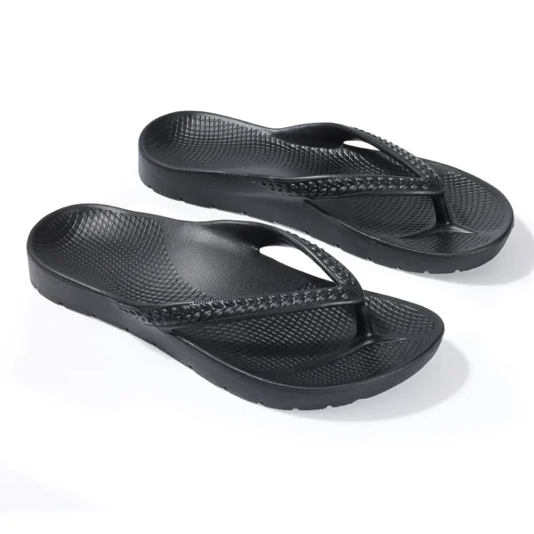 Kidmi Flip-Flops für Herren, Fußgewölbeunterstützung, Sommer-Orthesen-Sandalen zur Linderung von Plantarfasziitis, weiches Licht, Heim-Hausschuhe 2