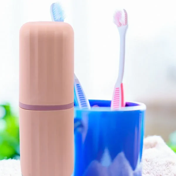 2Pcs Reise Waschen Tasse Zahnbürste Fall Bad Lieferungen Lagerung Box für Zahnpasta Zahnbürste Kamm Tragbare Leichte Langlebig 6