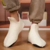 YRZL Winter Slippers Men Couple Slippers Non-slip Warm Women and Men Slipper Indoor Soft Shoes Comfortable Flat Home Cotton Shoe 2