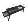 Tragbarer, zusammenklappbarer BBQ-Grill, geeignet mit Schubladen für Holzkohle, gegrilltes Fleisch, Outdoor-Koch, Grillzubehör, Kochgeschirr, Grillwerkzeug 6