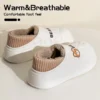Wasserdichte Baumwollhausschuhe für Damen im Winter, neuer Stil für Outdoor-Bekleidung, rutschfeste Isoliertasche für zu Hause und Paar-Baumwollschuh 3