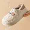Wasserdichte Baumwollhausschuhe für Damen im Winter, neuer Stil für Outdoor-Bekleidung, rutschfeste Isoliertasche für zu Hause und Paar-Baumwollschuh 6