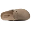 Evshine Männer Komfort Kartoffel Schuhe mit Fußgewölbe Unterstützung Kork Strand Schuhe Mode Clogs Männer Kork Fußbett Männer Clogs Leder Pantoletten 4