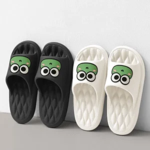 Sommer Strand Rutschen Badezimmer Anti Slip Slipper Rutschfeste Hause Flip-Flops Cartoon Frosch Weiche Sandalen