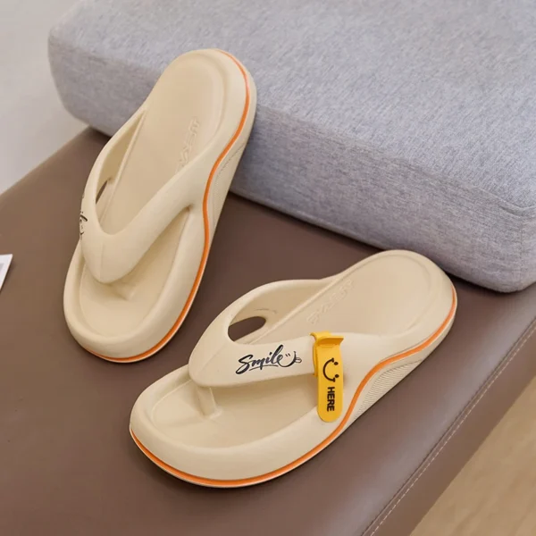 Neue Mann Frauen Hausschuhe Flip-Flops Indoor Outdoor Strand Sandalen Super Weichen Boden Rutschen Nicht-slip Dicken Sohlen Frauen hausschuhe 4