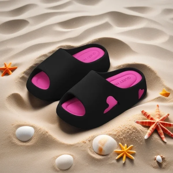 Plattform Sandalen Frauen Sommer Nicht Slip Liebe Indoor Strand Sandalen Wolke Slipper Rutsche Haus Flip-Flops Weibliche Weiche Outdoor EVA 3