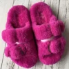 Neue Frau Echt Wolle Slipper Plüsch Warme Wohnungen Hausschuhe Plaform Schuhe Flip-Flops frauen Sandalen Sommer 2025, Designer Schuhe 5