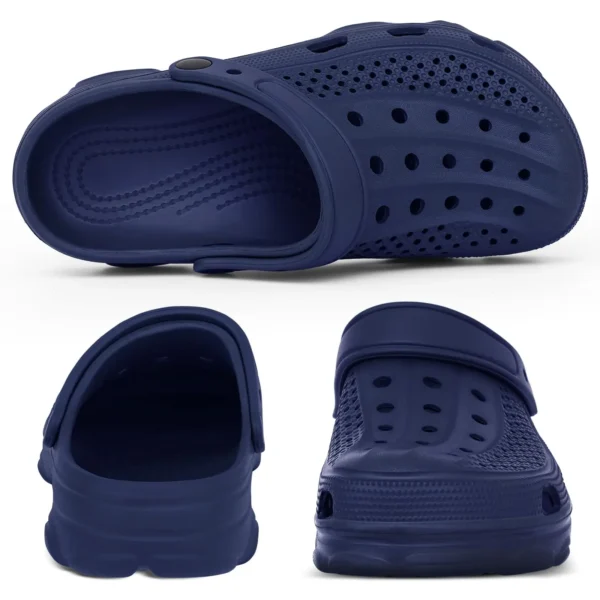 Comwarm Fußgewölbe-Sandalen für Herren, klassische Clogs, Hausschuhe, verstellbare Garten-Clogs, atmungsaktiv, gemütlich, Heimschuhe, Herren-Clogs, Sandalen