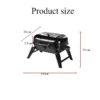 Tragbarer Holzkohlegrill, kleiner Tisch-Holzkohlegrill zum Kochen im Freien, Grillen, faltbarer Tisch, Grill für Camping, Picknick 5