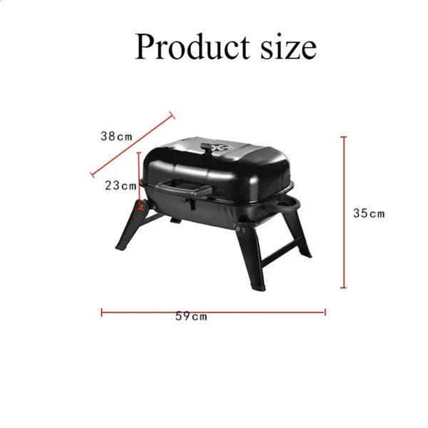 Tragbarer Holzkohlegrill, kleiner Tisch-Holzkohlegrill zum Kochen im Freien, Grillen, faltbarer Tisch, Grill für Camping, Picknick 5
