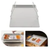 Edelstahlgrill mit zwei Griffen für die meisten Gasgrills und Holzkohlegrills. Universelles BBQ-Grillpfanne-Grilltablett