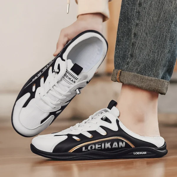 Herren Plus Size Casual Mesh Hausschuhe Sommer atmungsaktive rutschfeste Wanderschuhe Mode Baotou bequeme Outdoor-Sportsandalen 5
