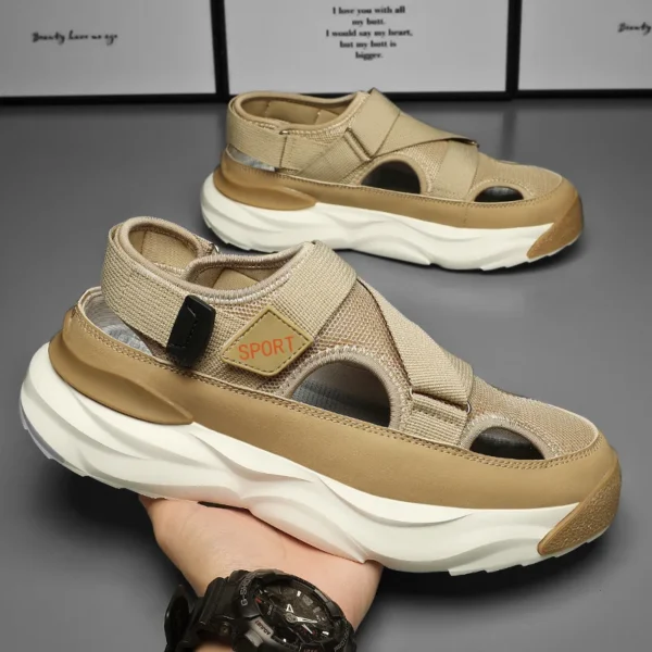 Herren neue atmungsaktive dünne Schuhe Mode Herren lässige Sandalen Outdoor rutsch feste Strands andalen männliche Plattform Sandal ias 2