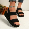 Frauen Slingback Keil Sandalen Outdoor Sommer Leichte Rutschen Einfarbig Dicken Boden Damen Slipper Weibliche Römischen Sandalen 6