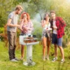 Säulengrill, Trichter, Grill, Holzkohlegrill mit Edelstahl-Regal, Grill, Garten, Outdoor, Camping, tragbarer Grill 5