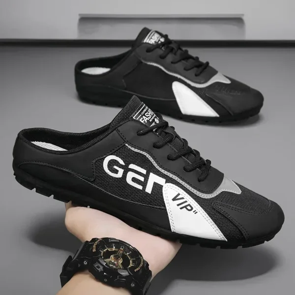Männer Hausschuhe Trend Baotou Schuhe für Männer Sommer Atmungsaktive Casual Schuh Vulkanisierte Wohnungen Männlichen Turnschuhe Halbe Slip-on Schuhe 3