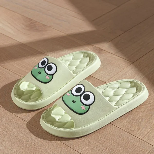 Sommer Strand Rutschen Badezimmer Anti Slip Slipper Rutschfeste Hause Flip-Flops Cartoon Frosch Weiche Sandalen 4