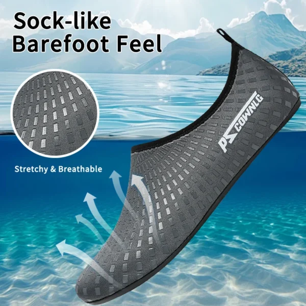 Watschuhe, Wasserschuhe für Damen und Herren, Sommer-Barfußschuhe, schnell trocknende Aquasocken für Strand, Aquaschuhe, Schwimmen, Yoga, Training 5