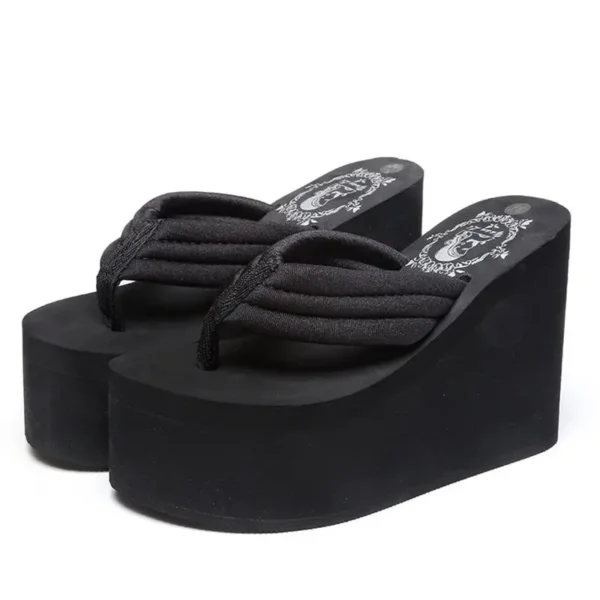 Frauen Mode Hausschuhe Super High Heels Strand Flip-Flops Weiche EVA Sommer Schuhe Frau Plattform Rutschen 11CM Damen Sandalen SH07021 6