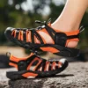 Neue Sommer Echtem Leder Männer Sandalen Mode-Design männer Casual Turnschuhe Komfortable Strand männer Sandalen Outdoor Waten Schuhe 4