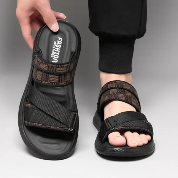 Hochwertige Freizeitsandalen für Herren, Sommer, Outdoor, wasserdicht, rutschfest, weiche Sohle, Komfort, Strandschuhe, Mode, Lazy Driving Slipper 6