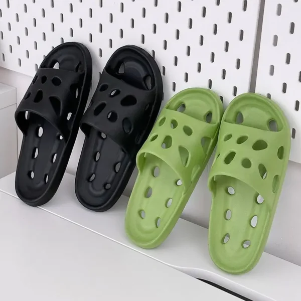 Bad Dusche Hausschuhe Mann aushöhlen Frauen Rutschen Sommer Eva Schuhe weiche Anti-Rutsch-Flip-Flops Paar Indoor Outdoor Sandalen 3