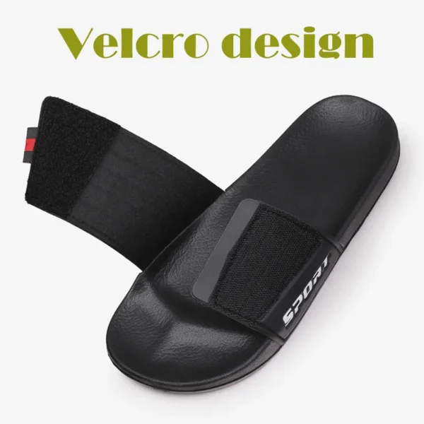 Neue Herren Hausschuhe Klettverschluss Slipper Leichte Slide Sommer Strand Schuh Weiche Pantoletten Slide Flip Männer Große Größe Sandale Casual Clog 5