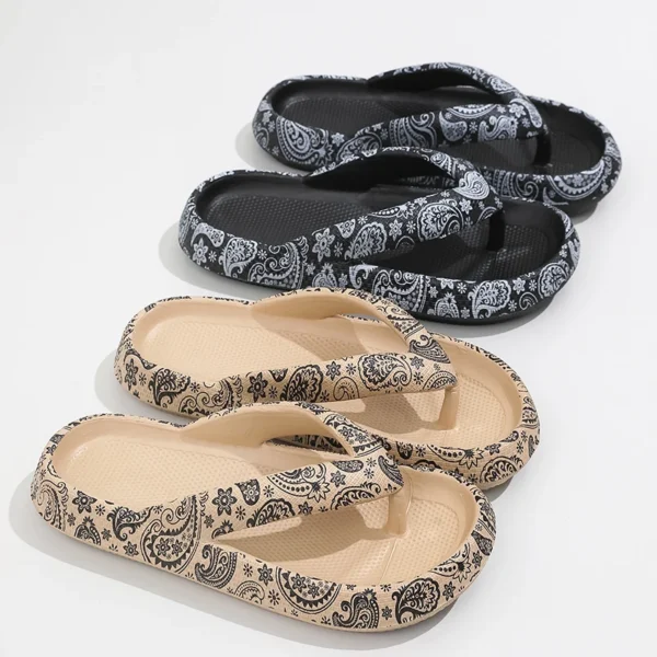 Sommer Frauen Komfort Flip-Flop Leopard Weiche Dicken Sohlen Wolke Hausschuhe Reise Urlaub Strand Schuhe Neue Frauen Sandalen 2