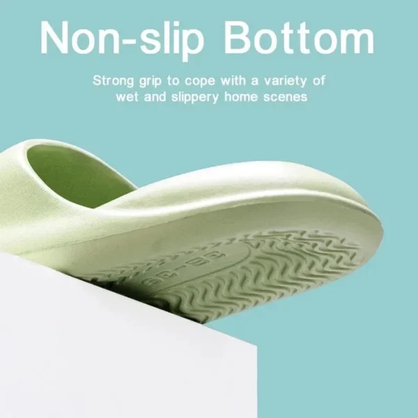 Damen-Hausrutschen, offene Zehen, schnell trocknende Schuhe, minimalistische Kissenrutschen für den Innenbereich, superweiche, einfarbige, rutschfeste Badeschuhe 5