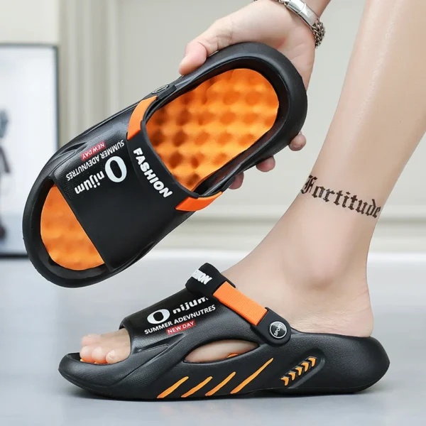 Männer Hausschuhe 2024 Neue Sommer Plattform Rutschen Sandalen EVA Weiche sohle Männer Schuhe Indoor Outdoor Walking Strand Schuhe Flip-flops 6