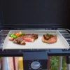 Edelstahlgrill mit zwei Griffen für die meisten Gasgrills und Holzkohlegrills. Universelles BBQ-Grillpfanne-Grilltablett 2