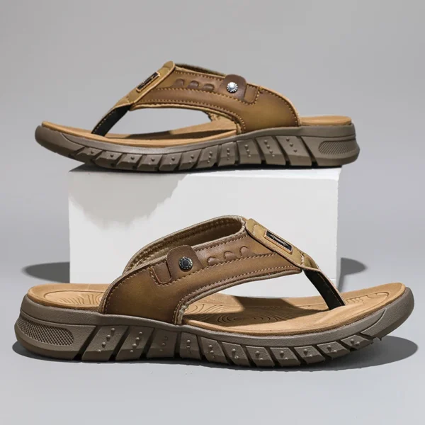 Herren lässige Hausschuhe Sommer Outdoor Open Toe Strands chuhe weichen Boden bequeme Urlaub Indoor Sandalen Mode rutsch festen Atem 3