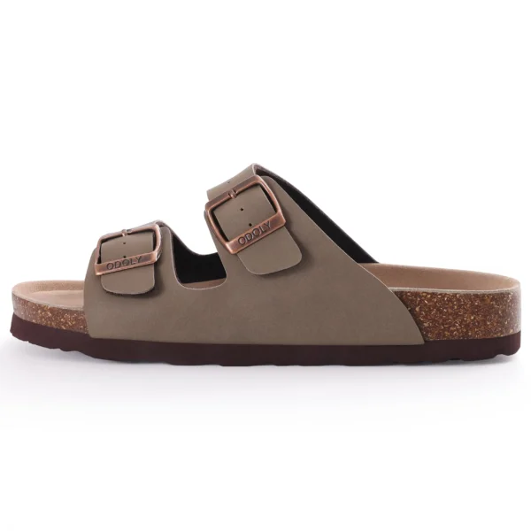 Comwarm Herren-Sandalen mit Korkfußbett, Fußbett, Fußgewölbeunterstützung, Sommer-Outdoor-Sandalen mit verstellbarer Schnalle, Freizeit-Herren-Leder-Sandalen 3