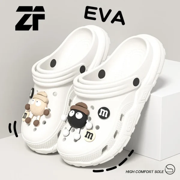 Entzückende Cartoon Charms Clogs Sommer Damen Sandalen Slipper Mann Schuhe 2
