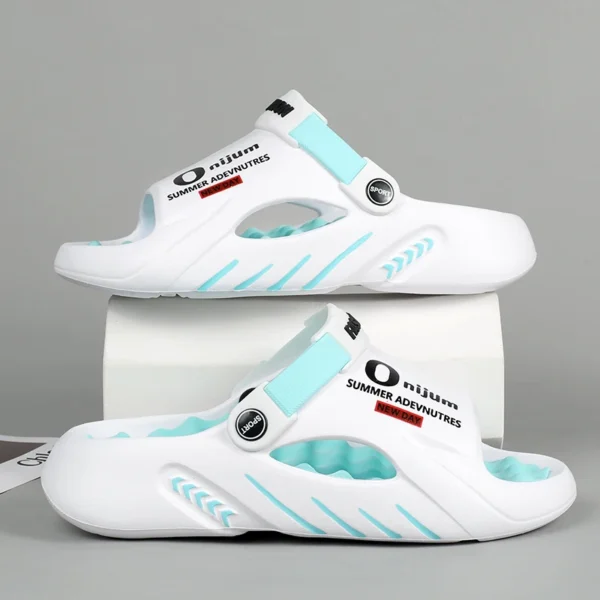 Männer Hausschuhe 2024 Neue Sommer Plattform Rutschen Sandalen EVA Weiche sohle Männer Schuhe Indoor Outdoor Walking Strand Schuhe Flip-flops 3