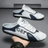 Männer Hausschuhe Trend Baotou Schuhe für Männer Sommer Atmungsaktive Casual Schuh Vulkanisierte Wohnungen Männlichen Turnschuhe Halbe Slip-on Schuhe 2