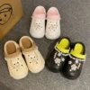 Perlenkette, klobige Plateau-Sandalen für Damen, 2024, Sommer, dicke Sohle, Strandsandalen, Damen, Blumen, rutschfeste EVA-Clogs, Gartenschuhe 2