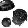 3-in-1-BBQ-Holzkohlegrill, Grill, Räucherfass, Räuchergrill mit Thermometer – 3-in-1-Räucherfass für Kochen im Freien 4