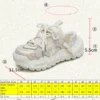 Koznoy 5,5 cm neue Air Mesh Echt leder Slipper Plattform Wohnungen bequeme klobige Turnschuhe Sommer hohle Frauen Sandalen Loafer Schuhe 2