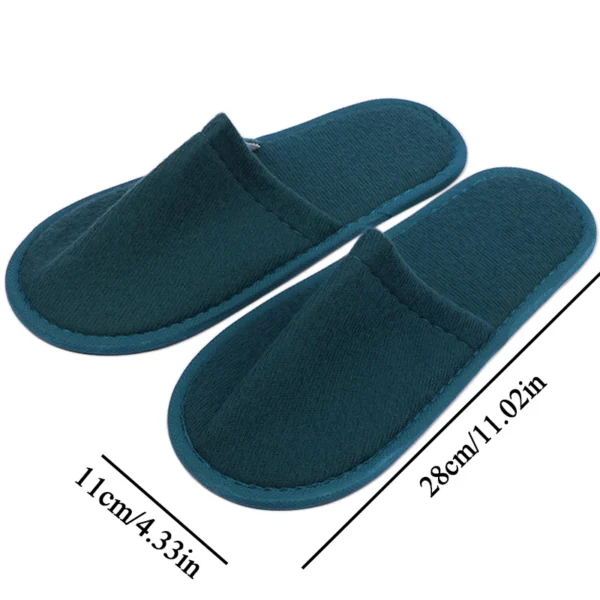 5 Paar Einweg-Hausschuhe, Hotel-Reiseslipper, Party, Zuhause, Gast, Männer, Frauen, Unisex, geschlossene Zehen, Anti-Rutsch-Hausschuhe, Sanitär-Sandalen 5