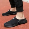 MAEDEF Halbe Hausschuhe Outdoor Hochwertige Anti-Rutsch-Herren-Freizeitschuhe Mesh Atmungsaktive weiche bequeme Hausschuhe mit flachem Boden 4