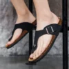 Kork-Hausschuhe für Herren, lässige Komfort-Sandalen, Sommer-Flip-Flop, Outdoor, rutschfeste Strandschuhe, modische Jugend, atmungsaktive Gezeiten-Hausschuhe 3