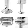 Säulengrill, Trichter, Grill, Holzkohlegrill mit Edelstahl-Regal, Grill, Garten, Outdoor, Camping, tragbarer Grill 6