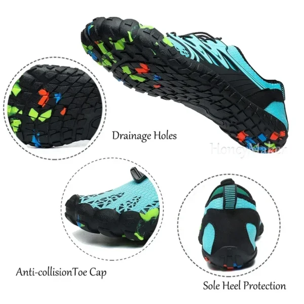 Unisex Watschuhe Schnelltrocknende Aquaschuhe Entwässerung Wasserschuhe Strand Sport Schwimmsandalen Yoga Barfuß Tauchen Surfen Turnschuhe 3