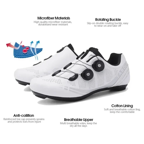 Professionelle Mtb Radfahren Schuhe Männer Carbon Racing Geschwindigkeit Self-Locking Fahrrad Rennrad Frauen Flache Stollen Mountainbike Turnschuhe 5