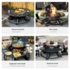 Outdoor BBQ Grill Haushalt Hof Holzkohle Grill Camping Holzofen Lagerfeuer Herd Multifunktionale Grill Tisch 5